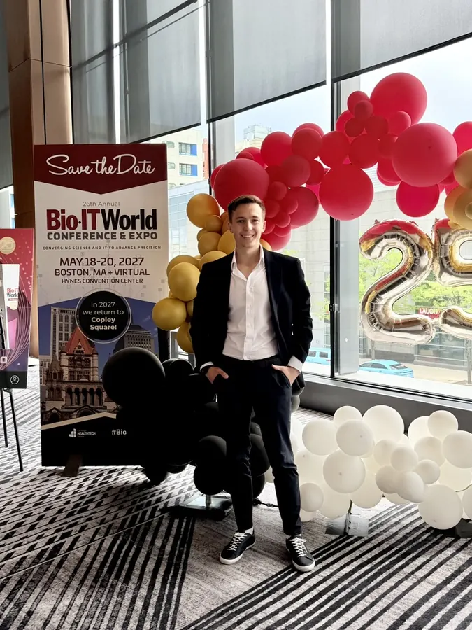 A LeadGet team member at the Bio-IT World Conference and Expo in Boston